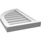 Ekena Millwork Quarter Round Top Left Surface Mount PVC Gable Vent w/ 2"W x 2"P Brickmould Sill Frame, 14"W x 24"H GVPQL14X2403SN - alternate 2